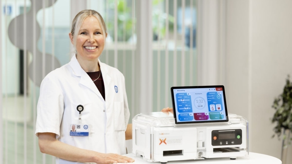 Patiënten testen voor het eerst een draagbare kunstnier thuis