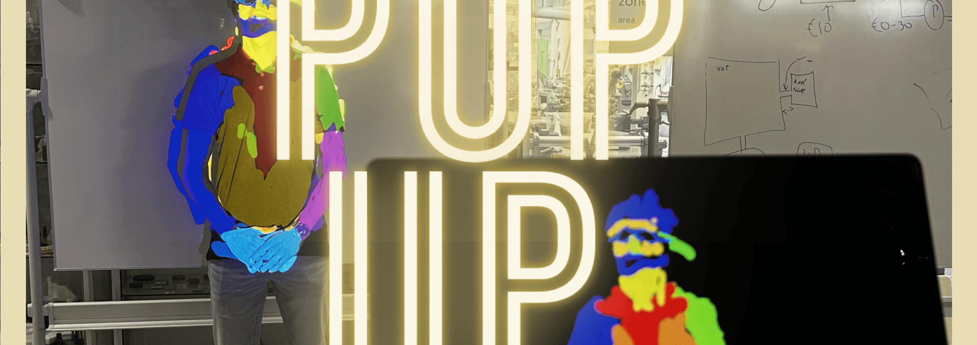 Pop up lichtkunst HU USW 2025
