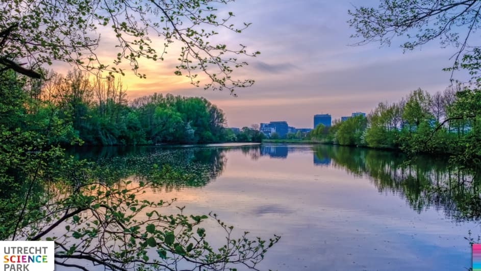 Utrecht Science Park bij zonsopkomst