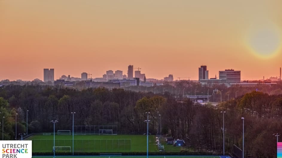 Utrecht Science Park bij zonsopkomst