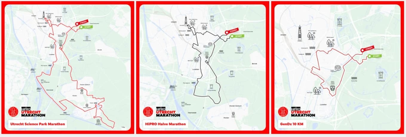 parcourskaarten, marathon, usp