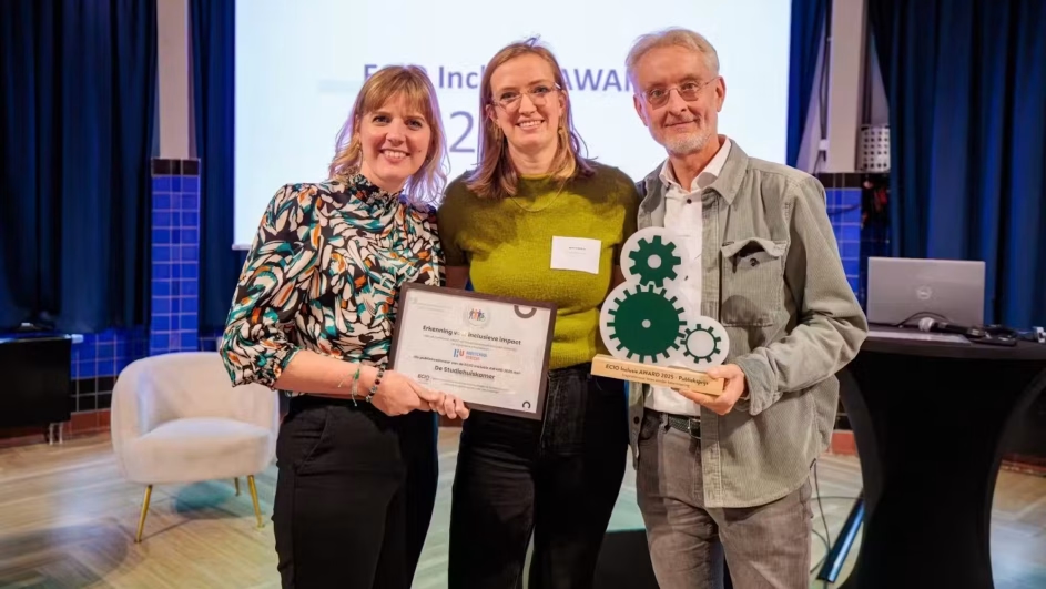 Hogeschool Utrecht wint publieksprijs ECIO Inclusie Award met StudieHUiskamer
